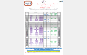 Championnats Départementaux – 1ère Journée Stade Roger Colas - Coulaines
